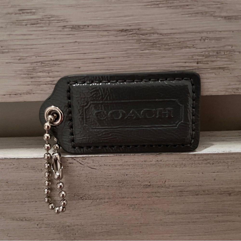 Coach Accessories - Coach Gray Hang Tag with Silver Chain - NWOT